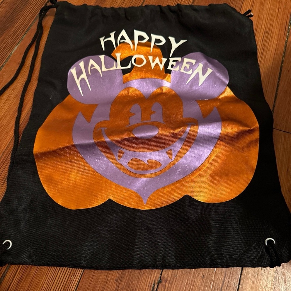 Halloween Drawstring Bag with Pumpkin Design